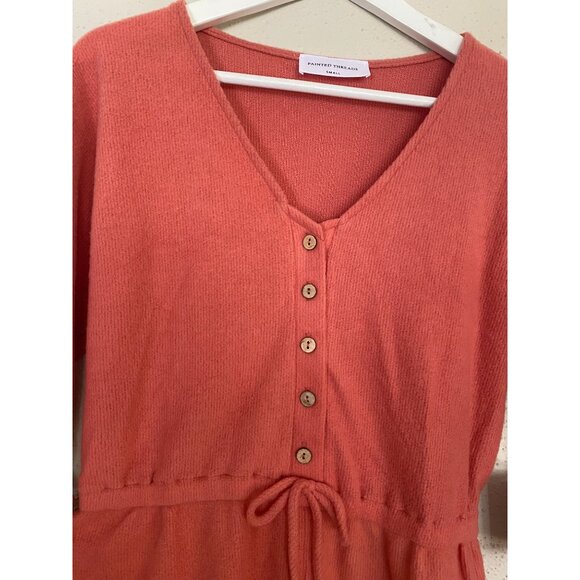 New with Tags Pink Knit Romper By Painted Threads With Button-Down Front - Picture 6 of 12